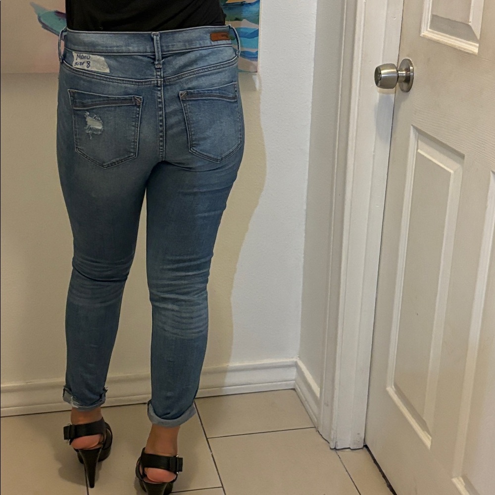 Express High Rise Blue Jeans - Picture 3 of 3